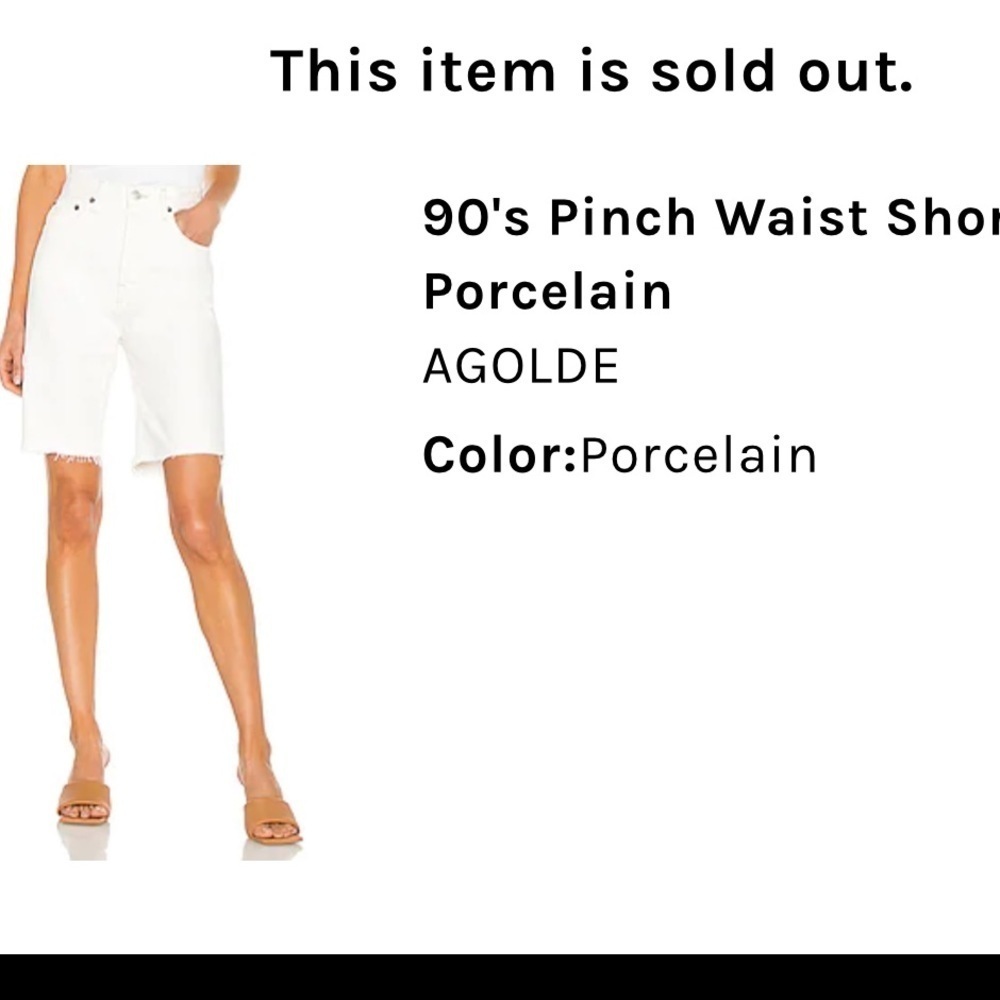 AGolde 90’s Pinch Waist Short High Rise Straight Size 27 NWT - Picture 4 of 15